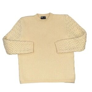 MEISTER KNIT Vintage 60s/70s Austrian Wool Textured Sleeve Sweater | Women's S/M